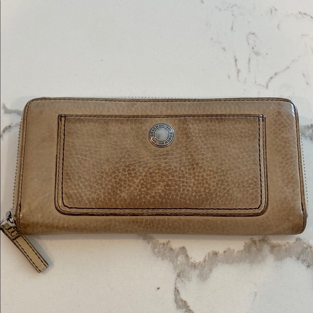 Coach Leather Pebbled Wallet